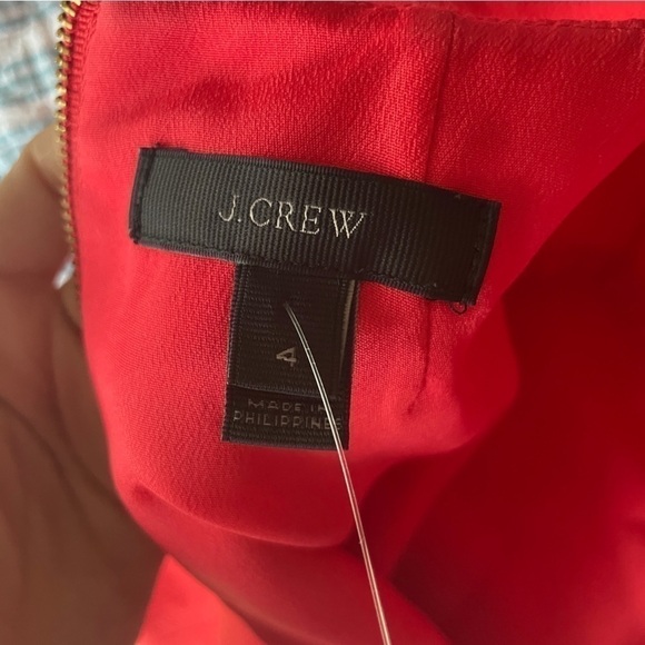 J Crew Red Orange Bell Sleeve Dress size 4 - Picture 7 of 10